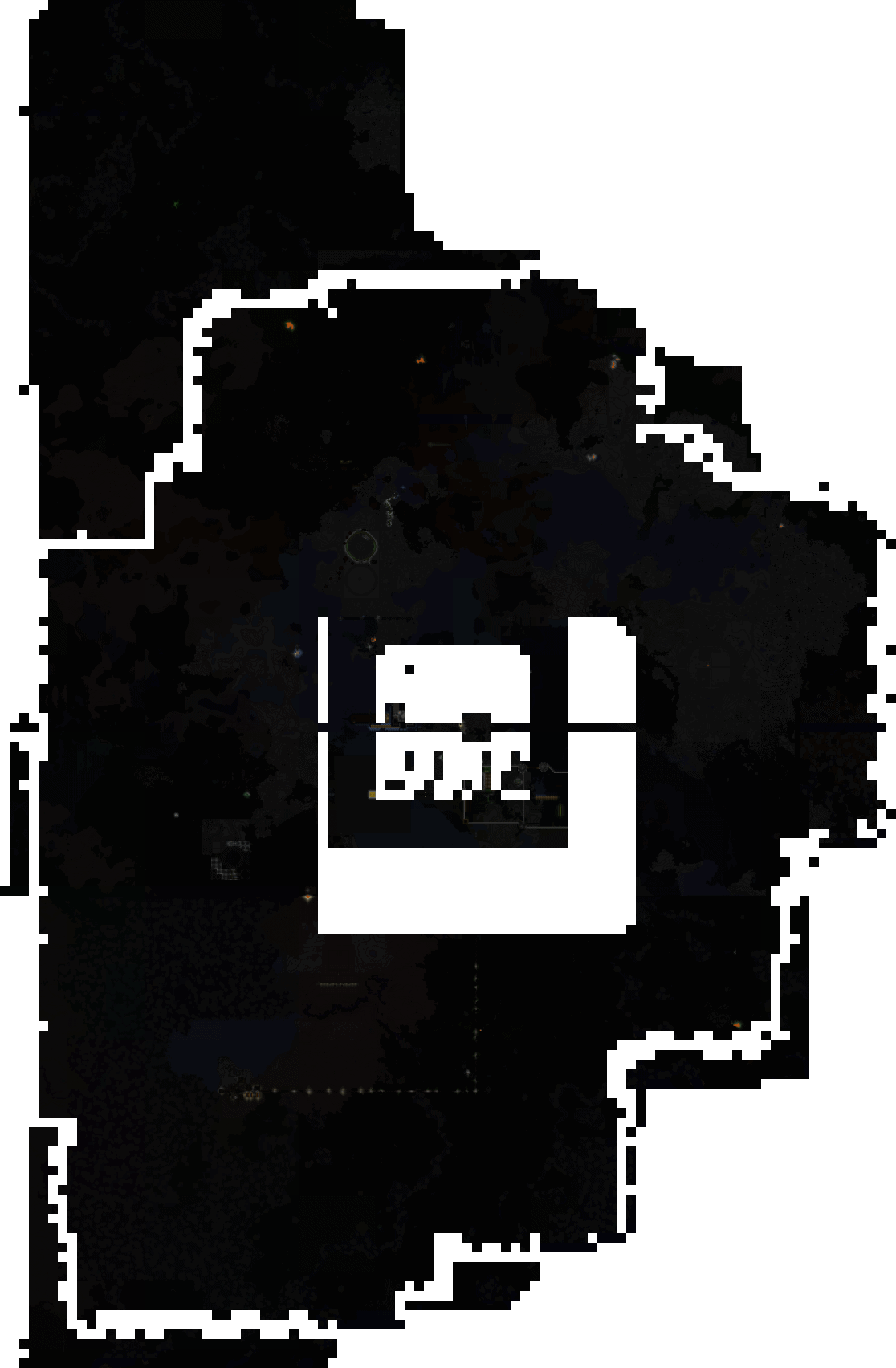 Minecraft-Karte bei Nacht